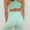 Petal Seamless Leggings - Sage Blossom