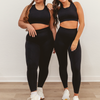 Petal Seamless Leggings - Black