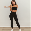 Petal Seamless Leggings - Black