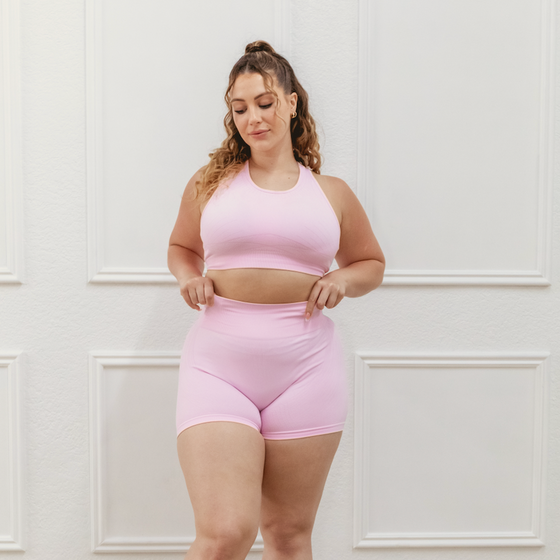 Petal Seamless Sports Bra - Camellia