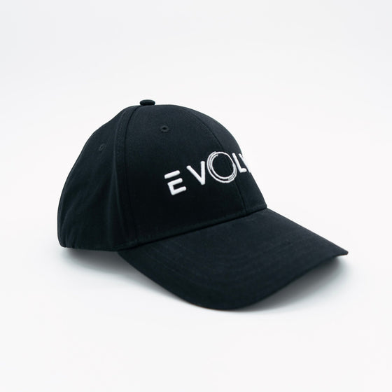 Evolve Fitted Baseball Cap - Black/White - Live Evolutionary