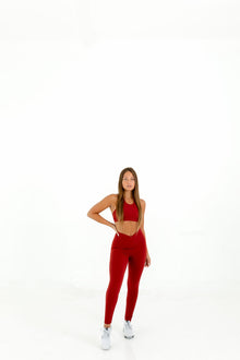  Queen Vee Leggings (Brick Red) - Live Evolutionary