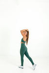 Queen Vee Leggings (Dark Green) - Live Evolutionary