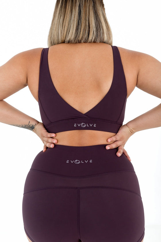 Princess Sports Bra (Plum) - Live Evolutionary