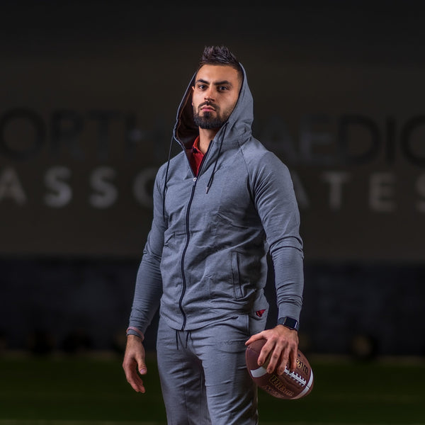 Velocity Track Jacket- Heather Grey